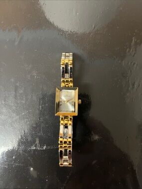 Women's Two-Tone Gold & Silver Rectangle Bracelet Watch